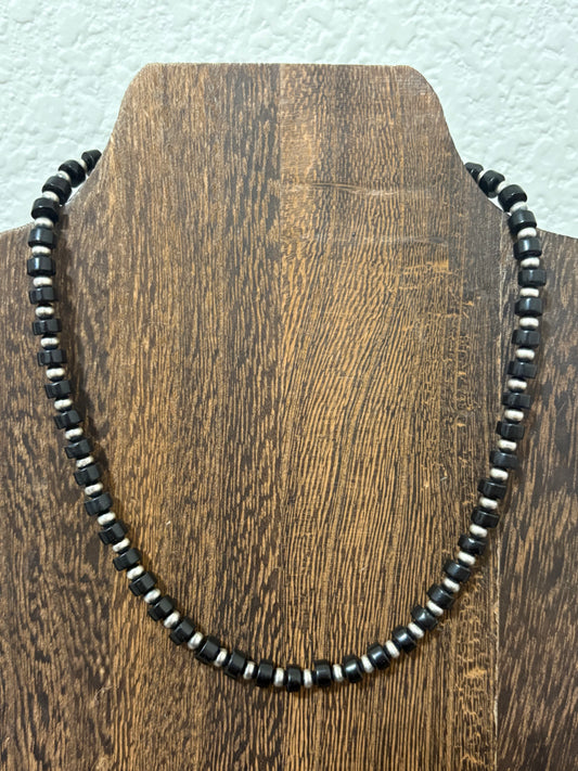 15” Onyx Heishi and 4mm