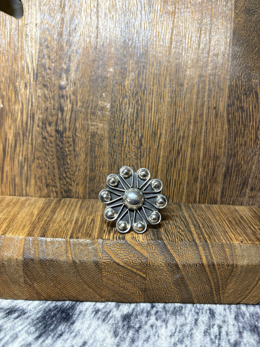 All Sterling Silver Cluster Ring