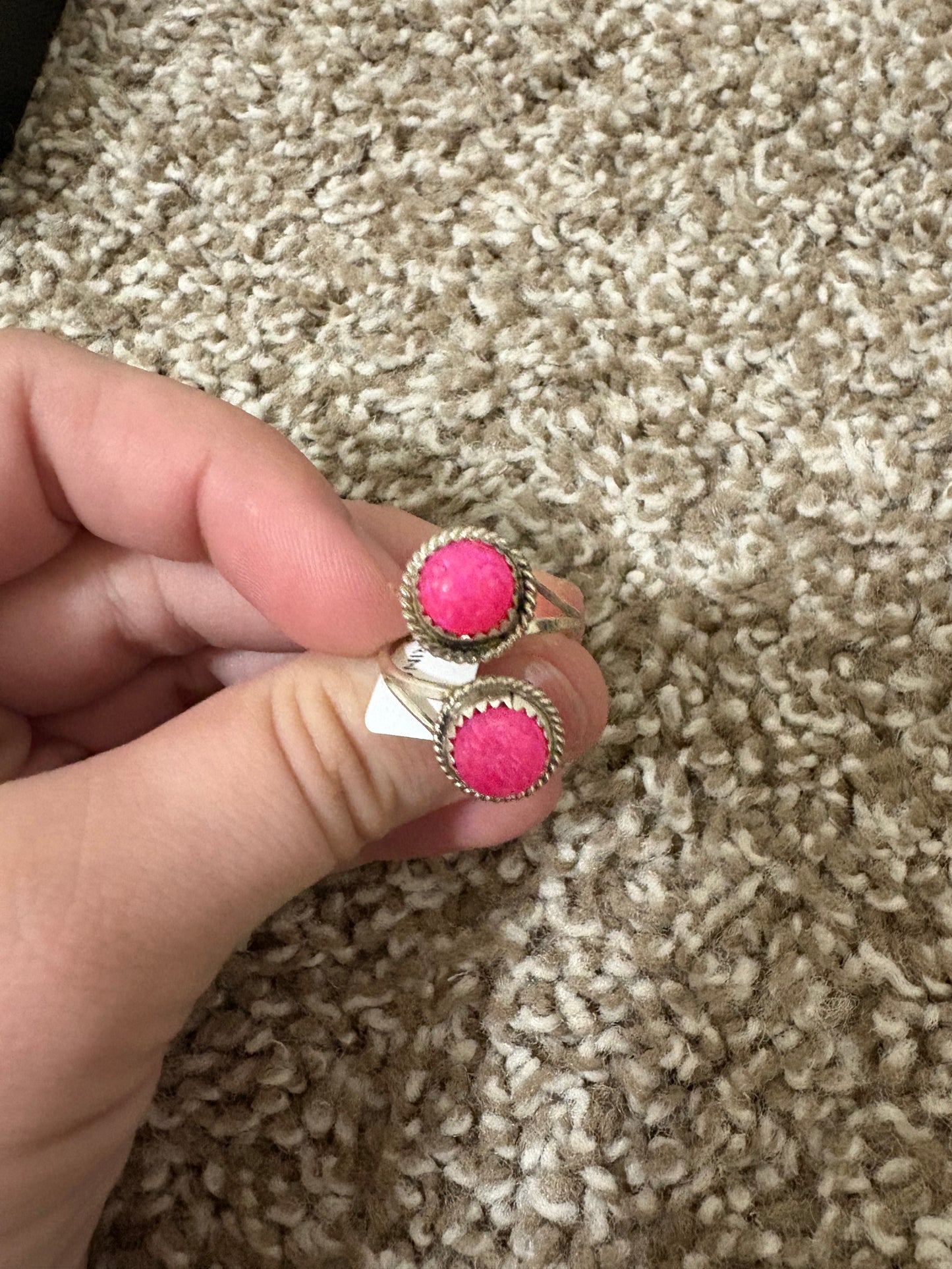Navajo Handmade Hot Pink Opal Ring