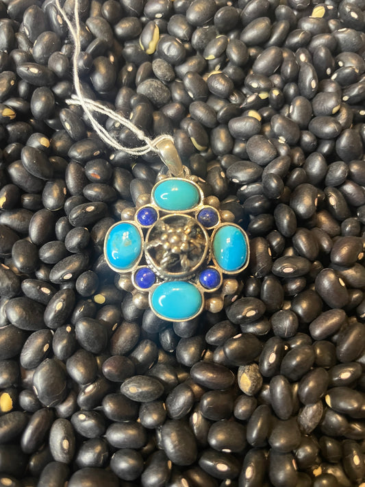 Lapis and Turquoise Pendant