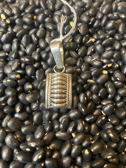 Navajo Handmade All Silver Pendant