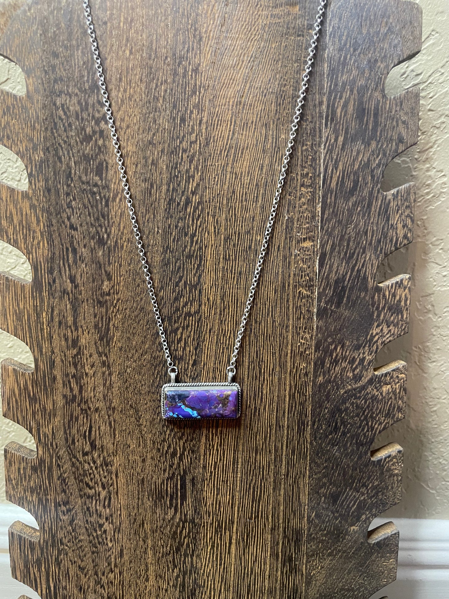 Hada Collection Purple Mojave Bar Necklace