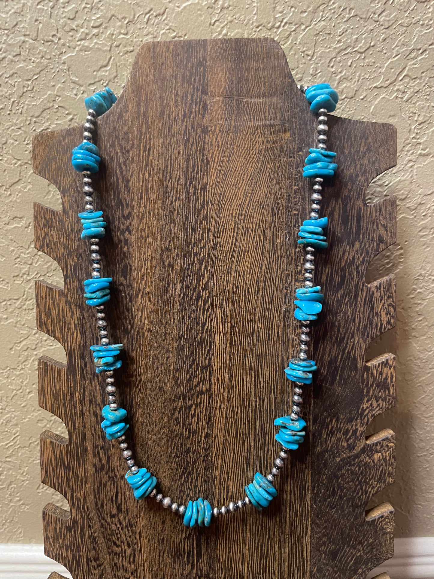 22" Turquoise Chip Necklace