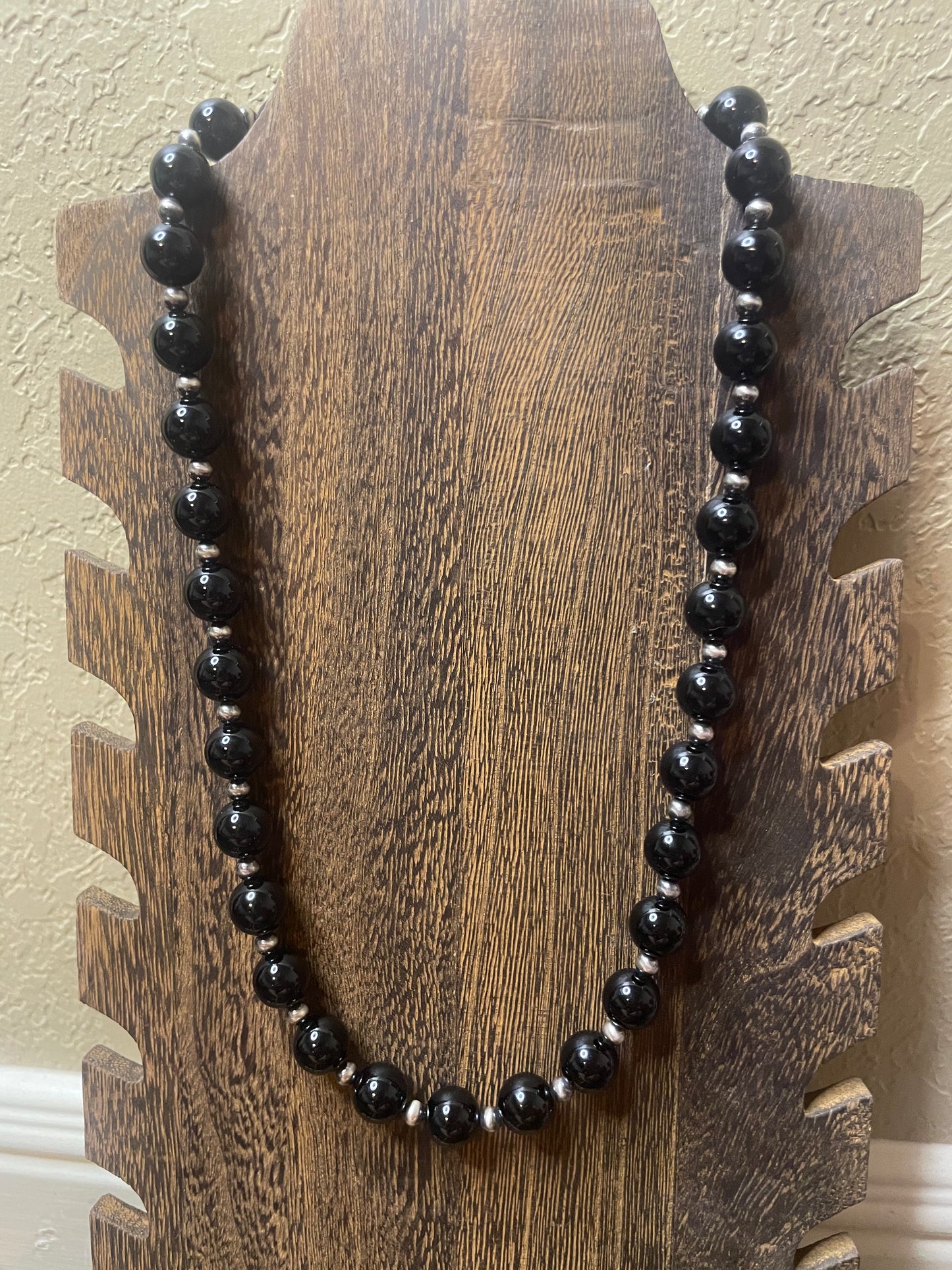 23" HUGE Black Onyx Necklace