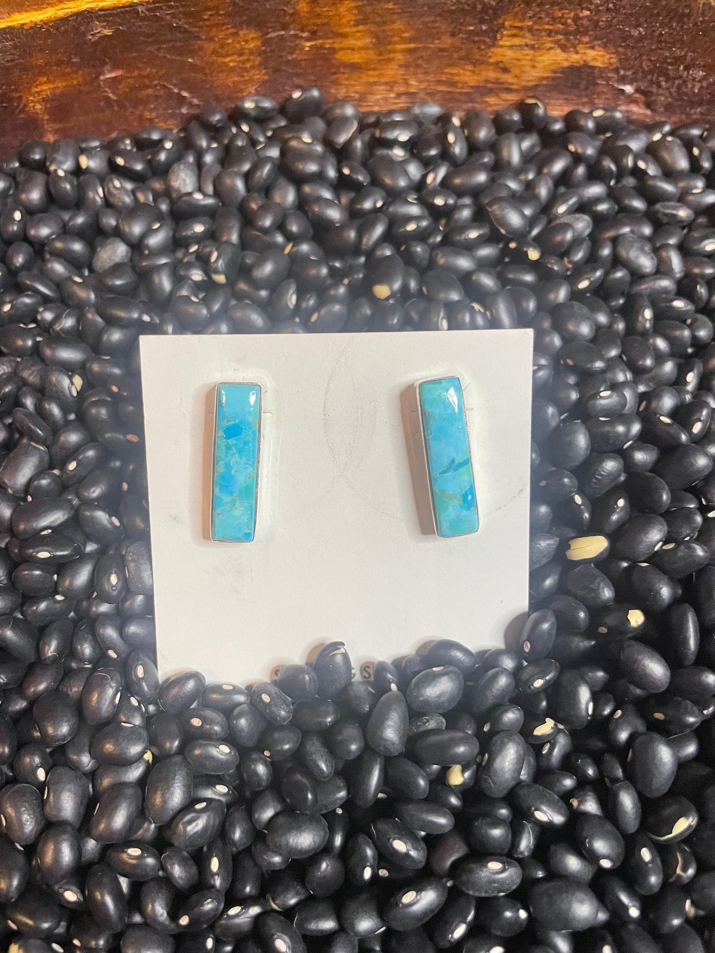 Hada Collection Turquoise Bar Earrings