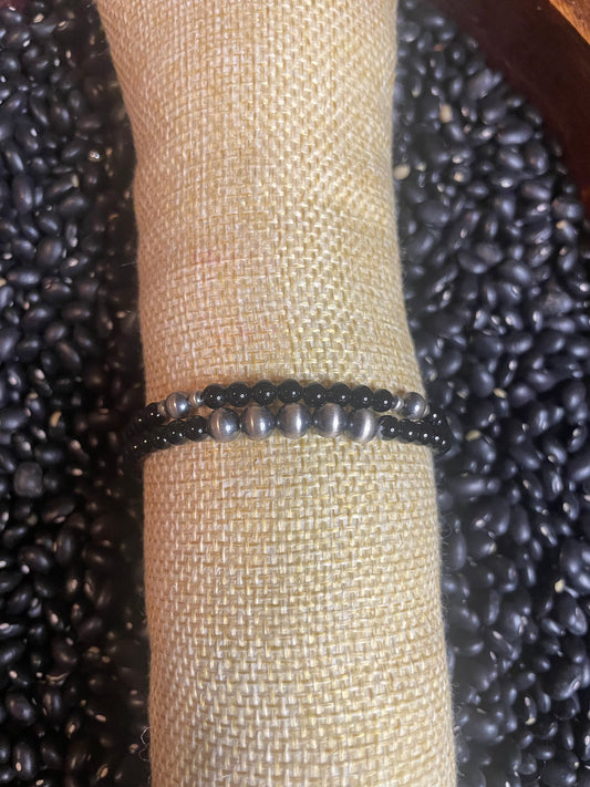 Black Onyx Stretch Bracelets