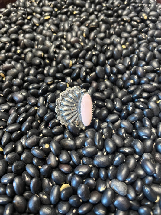 Navajo Handmade Pink Conch Ring