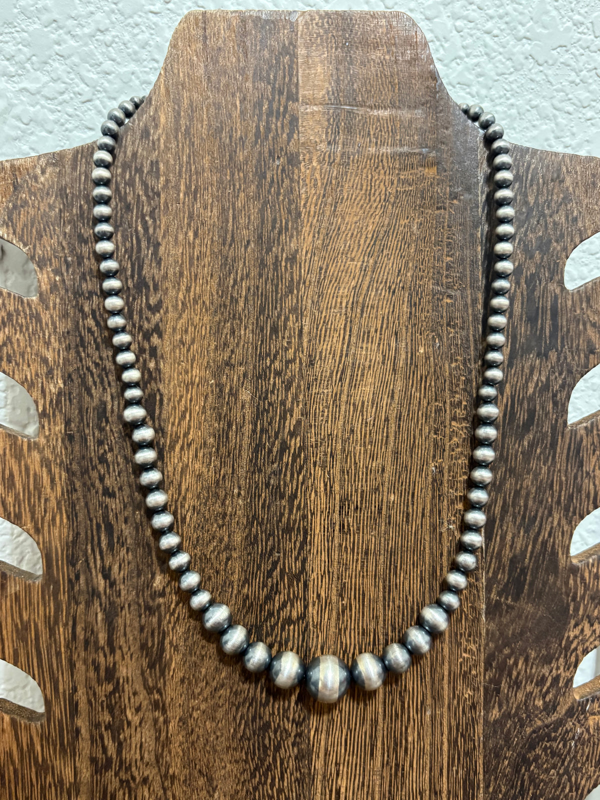 18" + 2" 4-14mm Graduated Sterling Silver Pearl Necklace
